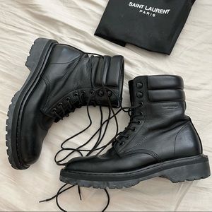 Saint Laurent Trekker 20 Combat Boots 38